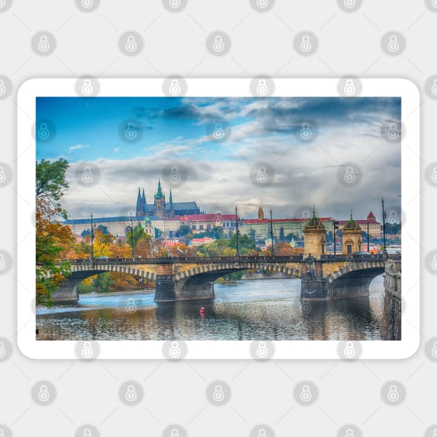 Vltava River in Prague Sticker by Imagery